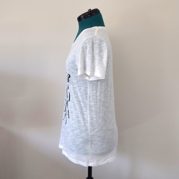 2/$20 J.Crew Hello Hola Ciao White T-Shirt - Picture 5 of 6